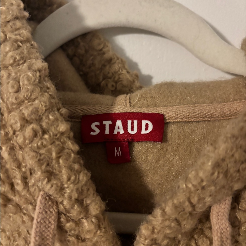 STAUD Sherpa Hoodie in Mocha - Picture 2 of 5